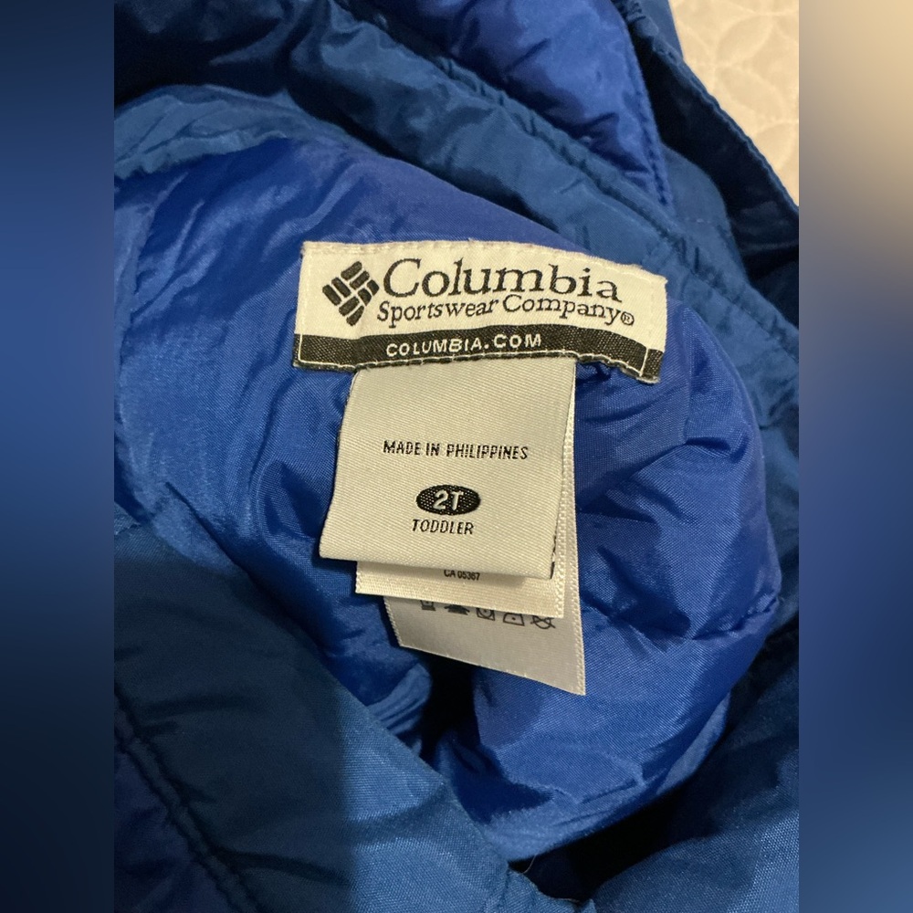 Columbia Toddler 2T Blue Snow Bib Pants Waterproof Insulated Winter Overalls - Picture 5 of 8